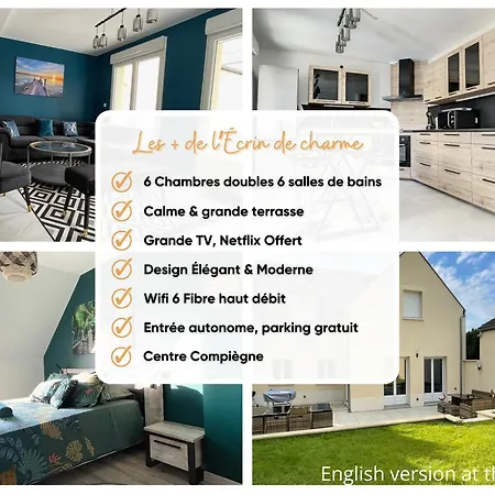 Magnifique 12 Pers - 6 Avec Salle De Bain Privative Au Calme - 30 Min Asterix - Ecrin De Charme Appartement *