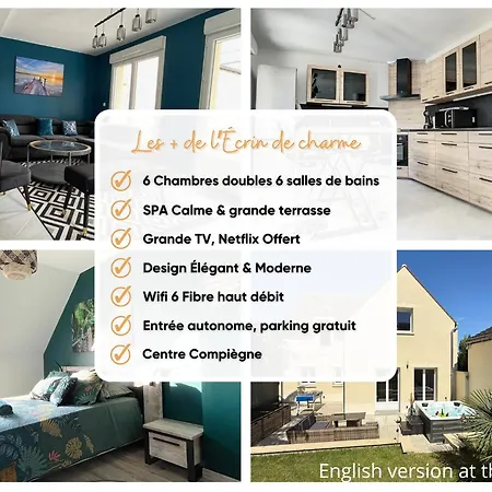 Apartmán Magnifique 12 Pers - 6 Avec Salle De Bain Privative Au Calme - 30 Min Asterix - Ecrin De Charme